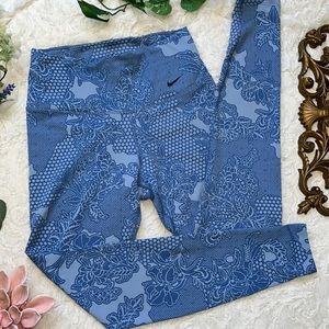 Blue Paisley Nike Leggings